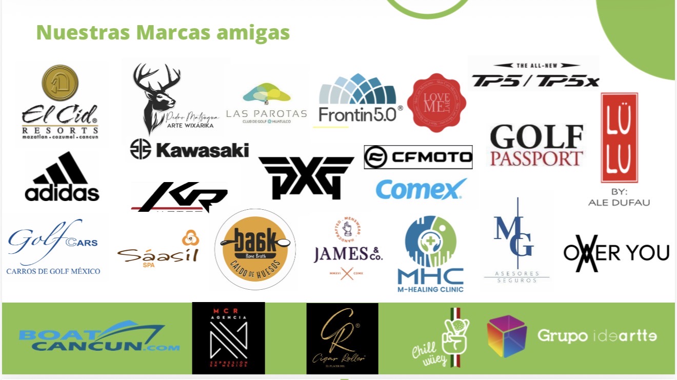 Logotipos de las marcas amigas que han apoyado a Chanks Golf